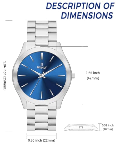 Image of Mens Watch,Minimalist Fashion Watches for Men Waterproof Quartz Watch Business Dress Men's Stainless Steel Watch -Best Gift for Mens