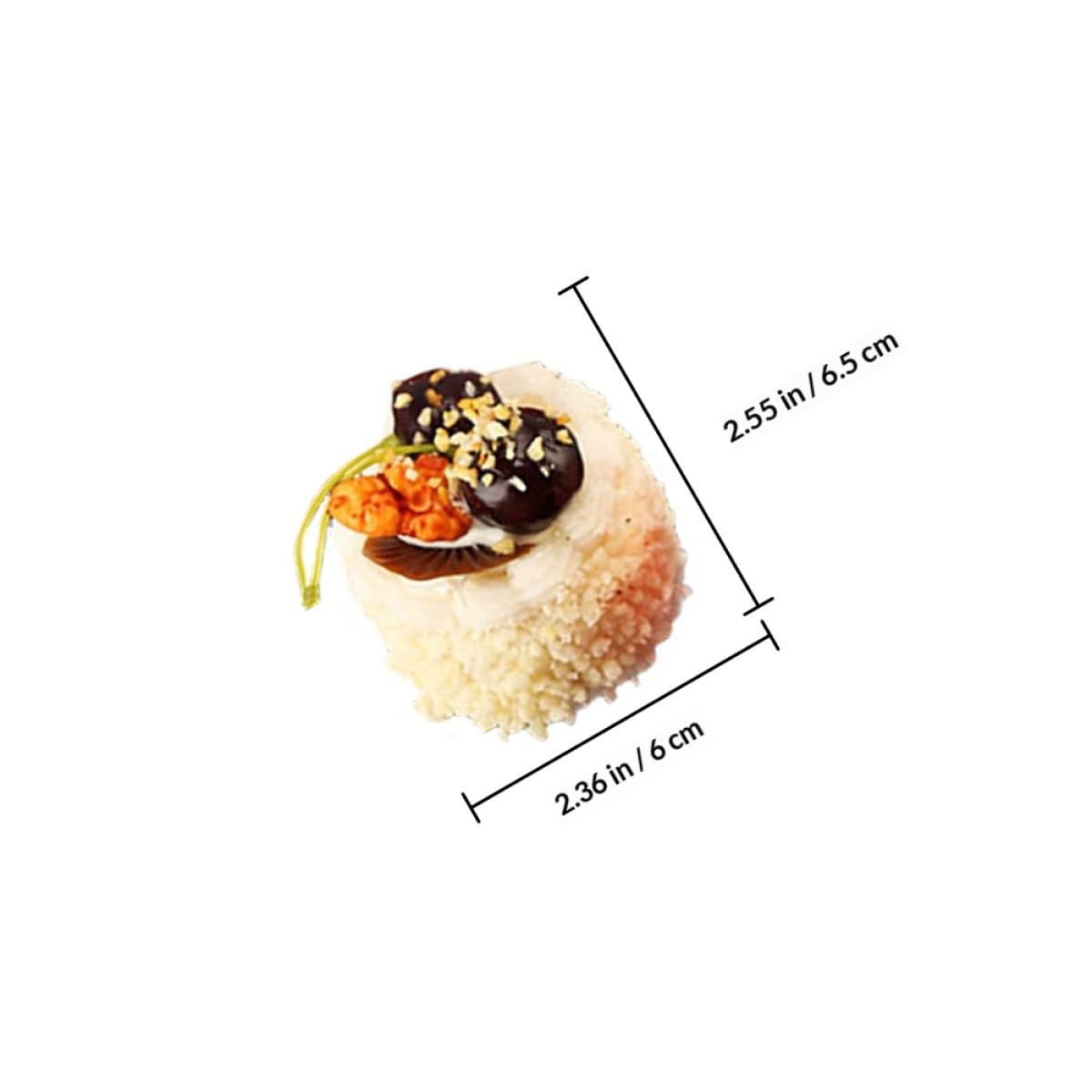 Kühlschrankmagnet mit Kuchenmotiv 6 Stück aus Kunstharz