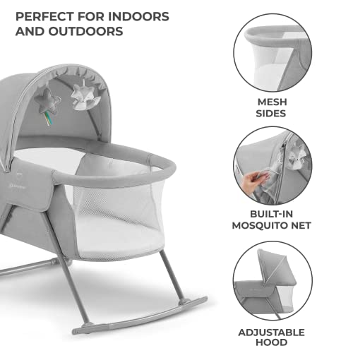 image for kk Kinderkraft Kinderkraft LOVI Travel Bassinet for Baby, Portable Fol