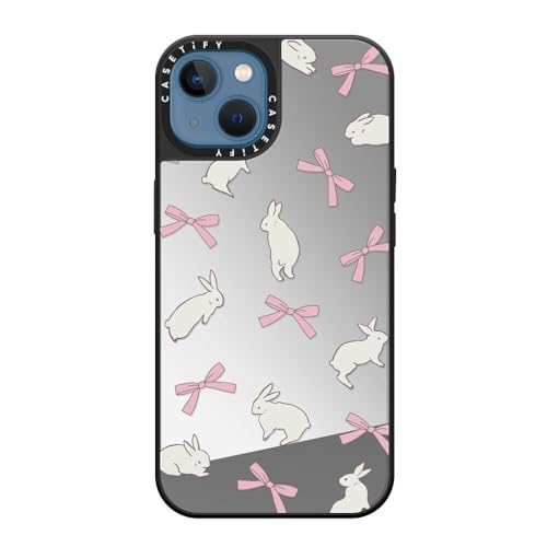 Coque compatible MagSafe iPhone 13 CASETiFY miroir argent et noir - 5