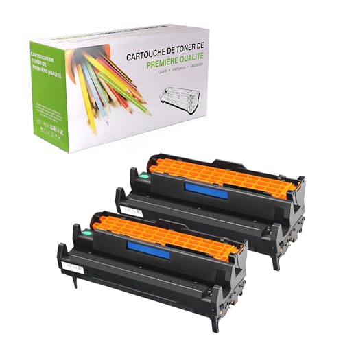 TenFenk Compatible Reemplazo Unidad De Tambor Para Oki B410 43979002 Para Usar Con Oki Data B410D B410DN B430 B430D B430DN B440 B440DN MB460 MB470 MB480 Impresora,(Negro 25000 Páginas),2 pack