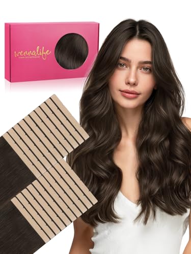 Image of WENNALIFE 3.15 inch Wide Tape in Hair Extensions Human Hair, Tape in Weft