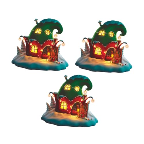 Cabilock Festival Themed Decals Christmas Background Wall Decals Xmas Wall Decors 3pcs Cartoon Hat Sticker