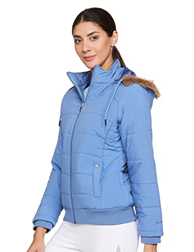 Image of Qube By Fort Collins Women's Puffer Jacket with Ribbed Hem - Trendy Lightweight Winter Wear for Casual & Street Style
