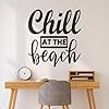 Beach Quotes Vinyl Art Sticker 36x39.5cm Equipped with Transfer Film kit Black #1