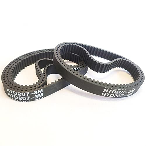 ZHENGGUIFANG Premium HTD207-3M Arc Timing Belt Length 207mm Teeth 69 Width 6mm 9mm 15mm Rubber Closed-Loop HTD Pulley (Number of Pcs : 2kits, Width : 15mm)