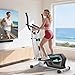 Crosstrainer für Zuhause mit 16 Widerstandsstufen,Bluetooth App,Flaschenhalter,Ultraleiser Magnetischer Crosstrainer mit Rutschfestem Pedal,Transporträder bis 130KG
