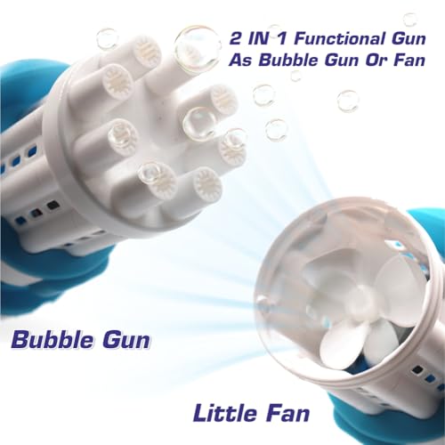 Image of Aditi Toys Gatling Bubble Gun for Kids, 8- Hole Bubble Gun Toy for Kids Above 3 Years, Bubble Machine for Indoor & Outdoor Play, 100% Safe & Skin Friendly (Bubble Solution Included), BIS Approved
