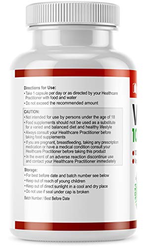 Vitamin C 1000mg | 180 Capsules (6 Month Supply) | High Strength Ascorbic Acid | Vegan & Vegetarian Friendly | Manufactured in The UK - Image 4