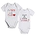 Amomí Body de Manga Corta Bebe - Ragalos Originales para Padres Primerizos Pack 2 Pcs Algodón 100% (9 Meses, Mamá)