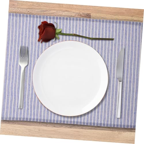 Serviettes de table rayées lavables réutilisables : lot de 12 pour décoration table coton