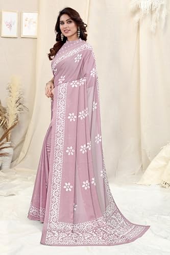 Image of MIRCHI FASHION Women's Ready to Wear 1 Minute Drape Chiffon Printed Saree with Blouse Piece