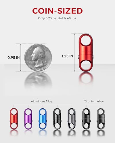 Image of FEGVE Strong Magnet Quick Release Keychain Connector | Anti-fall,Double-Pin Lock Mechanism,360 Rotatable,One-handed Operation