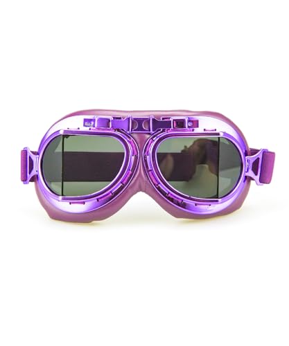 CRG Sports Vintage Aviator Pilot Style Motorcycle Cruiser Scooter Goggle T08 T08ZTZ - Parent (Purple frame Tint lens)