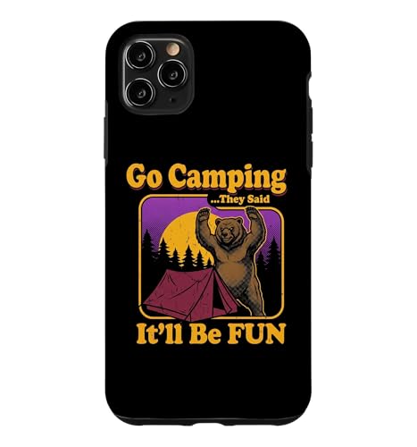 Go Camping They Said�cFun Camp Grizzly Bear �L�����s���O�J�[ �X�}�z�P�[�X iPhone 11 Pro Max �p