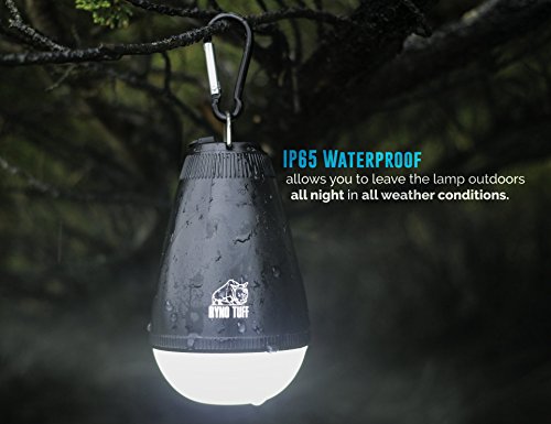 Ryno Tuff Waterproof Rechargeable Outdoor LED Camping Lanterns with Remote Control & Mosquito Bug Repellent Yellow Light Options - Portable Bright 150 Lumens Backpacking & Hiking Tent Camping Lamp - Thumbnail 2
