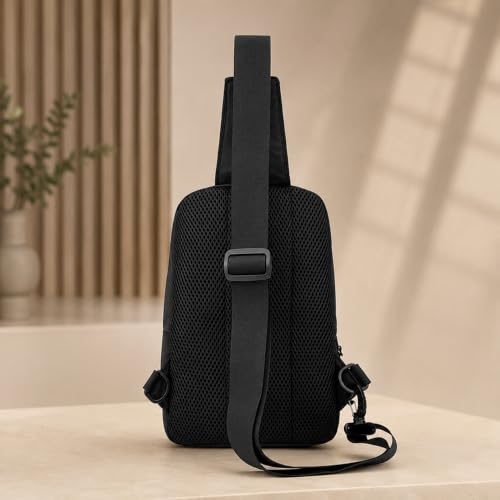 Image of Sling Bag for Men & Women- Crossbody Sling Bag for Travel, Cycling & Hiking | Waterproof Shoulder Bag with Compartment and Zipper Pockets