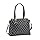 Bolsa Tote Feminina Média Ombro Chenson Monograma Cristais Incrustados e Chaveiro Espelho cor:PRETO