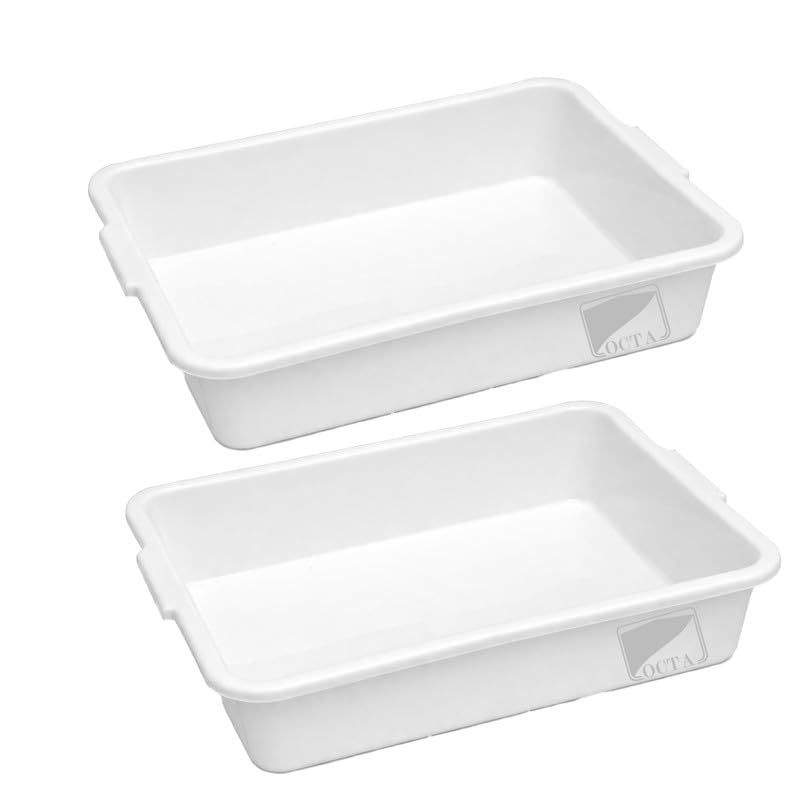 OCTA Laboratory Utility Tray 375x300x75mm (Pack of 2)? Durable Plastic Lab Tray for Organizing Glassware, Beakers, Test Tubes & Lab Equipment ? Deep Spacious Design, Chemical Resistant, White-image-19