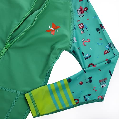 IBAKOM Wetsuit for Kids Girls Boys Color Block One Piece Swimsuit Long Sleeve Zip Swimwear Scuba Diving Surf Bathing Suit4