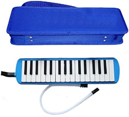Deluxe Harris Musical Blue Melodica with Matching Blue Deluxe Case With Free AAA Musical Polishing Cloth