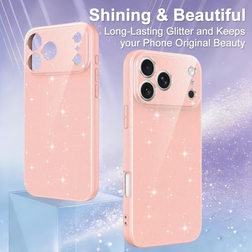 Coque iPhone 16 Pro Max noire magnétique en silicone pailleté - 2