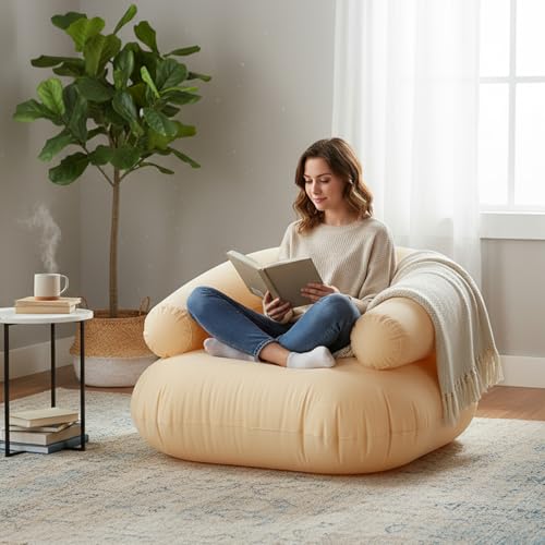 Canapé gonflable de salon portable et confortable en flocage Jectse
