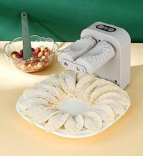 Kitchen Electric Dumpling Maker, White Automatic Ravioli Shaper Mould Kitchen Tool for Rolls, Dumplings, Wonton, Potsticker Kitchen Electric Dumpling Maker, White Automatic Ravioli Shaper Mould Kitchen Tool for Rolls, Dumplings, Wonton, Potsticker
