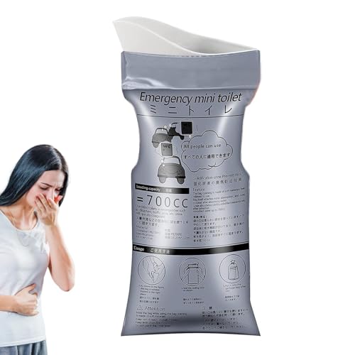 700 ml reseurinväska – bärbara kräkningspåsar – säkra, kompakta och hopfällbara kissväskor för camping, trafikstockningar, rörelsesjuka, långdistansresor och hygien och sanitetsbehov, 13,2 x 27 cm