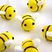 Rainlemon Wool Felt Bumble Bee Craft Ball Nursery, Tent Decoration Baby Shower Gender Reveal Party Supply -Pack of 10