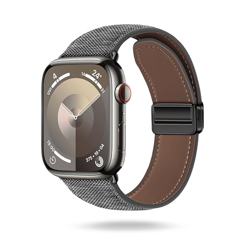 Bracelet Denim Loop Apple Watch 9 45 mm ajustable et respirant en toile