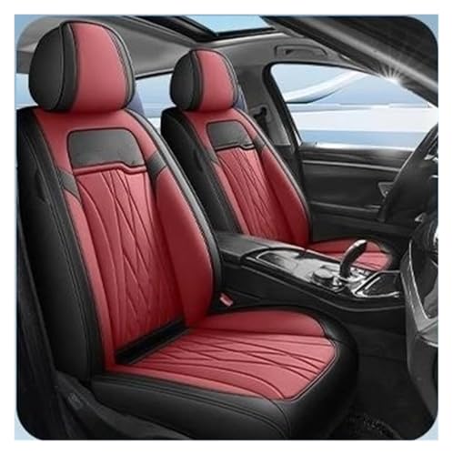 Housses de siège auto anti-usure pour VW Polo T-ROC cuir PU rouge