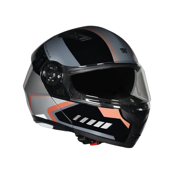 Royal Enfield Lightwinf Mod Nova Modular Helmet | Certification: ISI | Shock Absorption: High Density EPS Liner | High Impact ABS Outer Shell | 3 Closable Intake Vents + 1 Exhaust Vent | Black XL