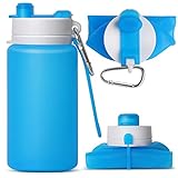 MCOMCE Collapsible Water Bottles, Foldable Water Bottles for Travel & Collapsable Water Bottle with