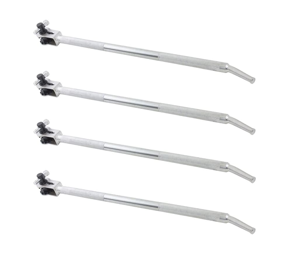 Mytee Products 4 Pack 39.5" Standard Ratcheting Winch Bar for Flatbed Trailer - Chrome Carbon-Steel Ratchet Winch Bar with Non-Slip Handle &amp; Slip Resistant Tip for Secure Operation