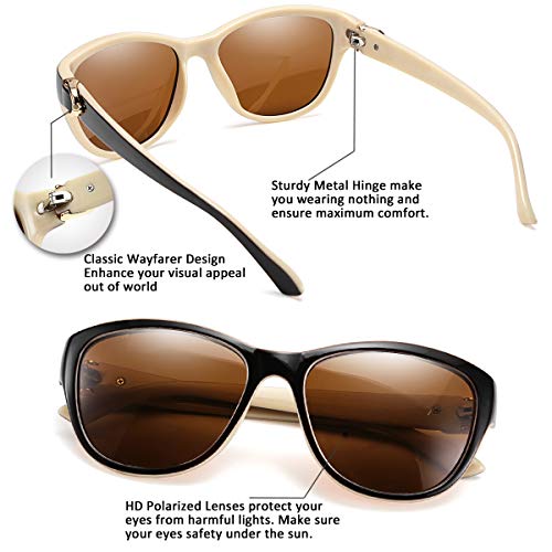 FEISEDY Women Vintage Polarized Sunglasses Lady Elegant Cateye Sun Glasses B24764