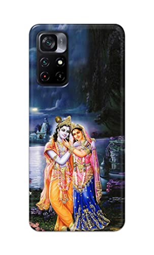 Image of Printed Hard Back Cover Case for Mi Poco M4 Pro 5G Back Cover (Radha Krishna) -1803