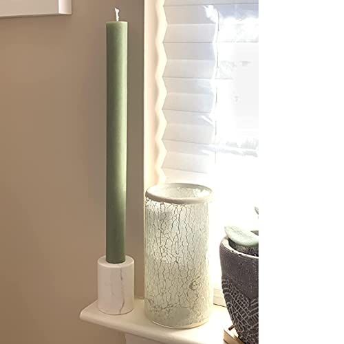 Worhe Candle Holders True Natural Marble 0.35" Thick Set Of 2 Decorative Candlestick Holder For Christmas Birthday Party Premium Candle Stand For 3/4 Inch Thick Candles Color White (Zt004) #TOP4
