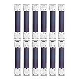 uxcell 12個 メタル内部フレックス フレーム 8cm/3.1" コインパース フレーム ハンドバッグヒンジクリップ 財布バッグDIYクラフト製作用 シルバー