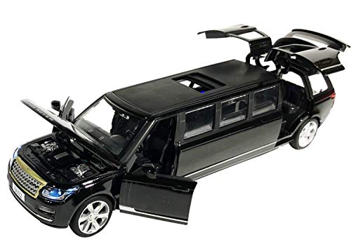 Image of Long Range Rover Diecast Metal Pullback Toy Car With Openable Doors & Light, Music Boys Car For Kids Best Toys Gifts Toys For Kids, Multicolor