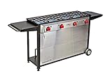 Camp Chef Somerset 4- Burner BBQ Cart, Catering, Family Reunion, Outdoor Kitchen, Backyard Jumbo Grill Fits 16