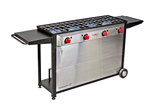 Camp Chef Somerset 4- Burner BBQ Cart, Catering, Family Reunion, Outdoor Kitchen, Backyard Jumbo Grill Fits 16 Camp Chef Somerset 4- Burner BBQ Cart, Catering, Family Reunion, Outdoor Kitchen, Backyard Jumbo Grill Fits 16