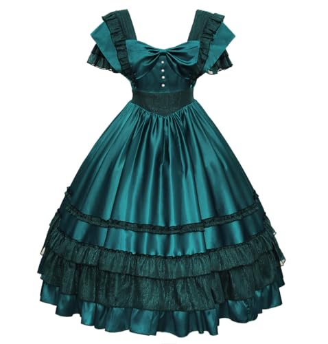 Amazon.com: ZZEQYG Womens Victorian Lolita Dress Gothic Renaissance Rococo 1800s  Dress(S,Green) : Clothing, Shoes & Jewelry