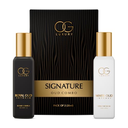 Image of Signature Oud Combo | Royal Oud & White Oud 21% Perfume Oil concentration Extrait De Parfum | Luxury Fragrances | Long lasting, Premium Perfume for Man | For All Occasions | Gift For Men, 40 ml, Pack of 2