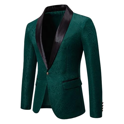Men's Elegant Jacquard Suit Jacket Casual Style Party Slim Fit Blazer Wedding Dinner Stylish Sport Coat