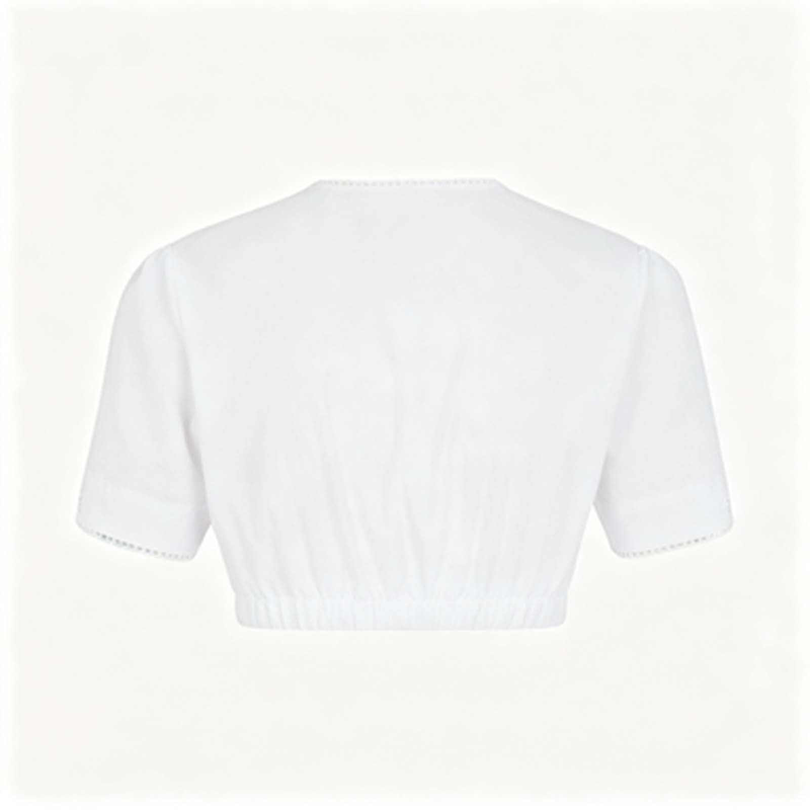 Generisch Top corto in pizzo con maniche a sbuffo da donna, elegante, in stile barocco, ideale per feste, viaggi, ufficio, appuntamenti, vita quotidiana, versatile con jeans, gonne, pantaloni o