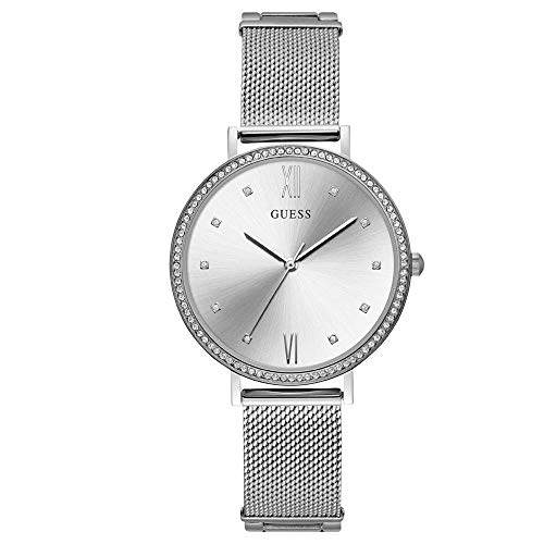 Preisvergleich Produktbild Guess Damen Analog Quarz Uhr mit Edelstahl Armband W1154L1