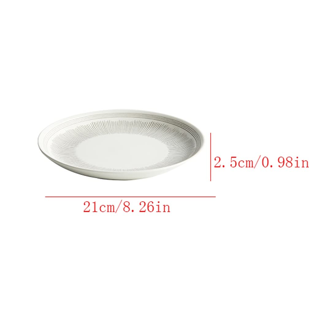 Duży nowoczesny zestaw ceramicznych talerzy obiadowych do układania w stos, głębokie talerze na zupę, sałatkę i bardziej stylową domową zastawę stołową, tacę na miskę, prosty i elegancki design do