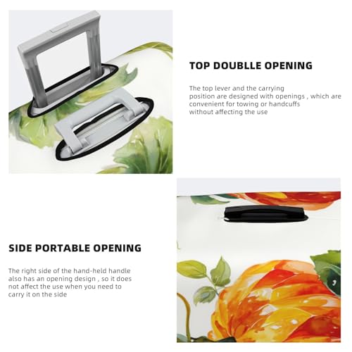 Crystal Pumpkin Elastic Travel Luggage Covers Dustproof Scratch-Resistant Suitcase Protector Fit 22-24 Inch3