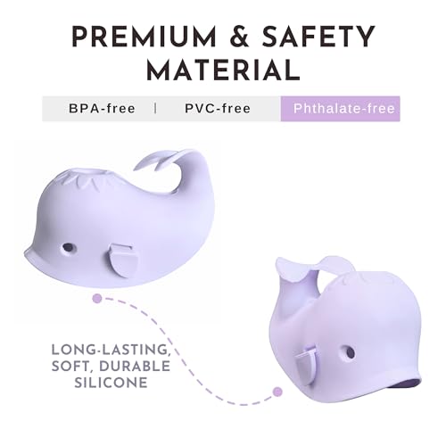 Image of Bath Spout Cover for Bathtub - Bath Faucet Cover for Kids,Protects Baby from Bumping Head During Bathing Time Faucet Protective Cover Whale Design